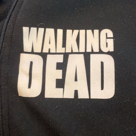 Sweatshirt, Hooded, The walking Dead, With Angel wings on back, Sz Med, EUC - Picture 3 of 4